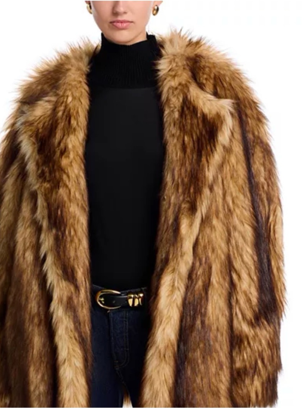 DL1961 Faux Fur Bomber Jacket - Brown